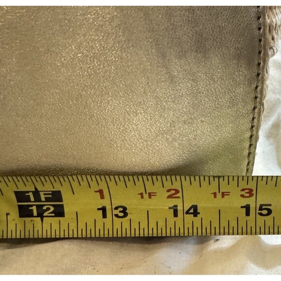 Tory Burch Thea Straw Tote With Chain And Metallic Leather Shoulder Strap Tassle - Picture 16 of 16